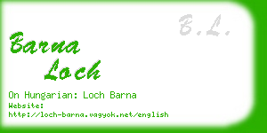 barna loch business card